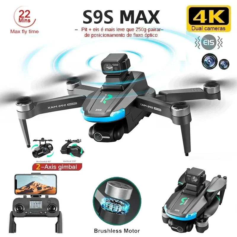 Drone Gimbal 2 Axis - NUOVO S9S MAX MINI Drone 4K