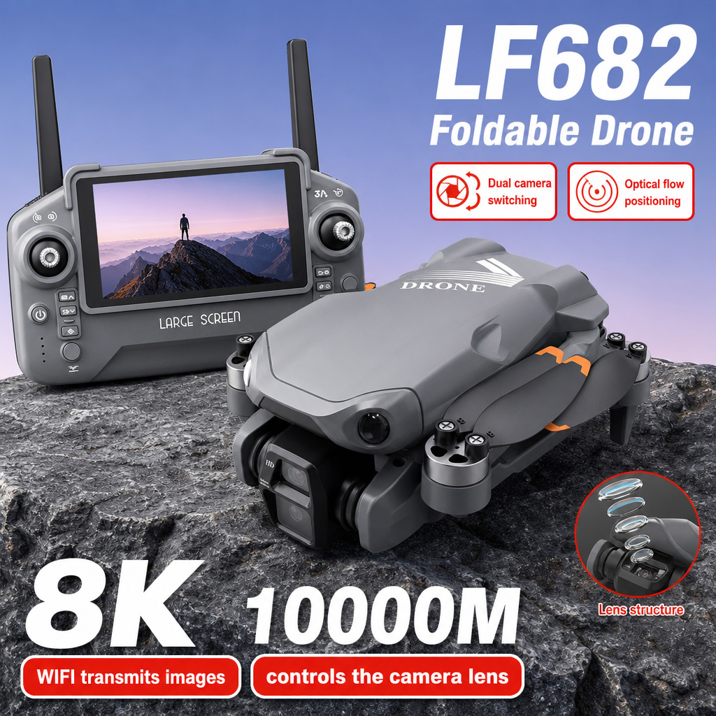 Drone Gimbal 2 Axis - Drone Aereo LF682 con Doppia Fotocamera